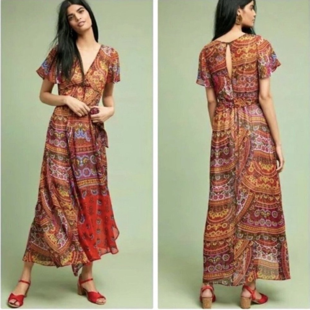 Anthropologie Akemi & Kin
Murol Wrap Maxi Dress
Orange‎ Multi Floral Size 6
